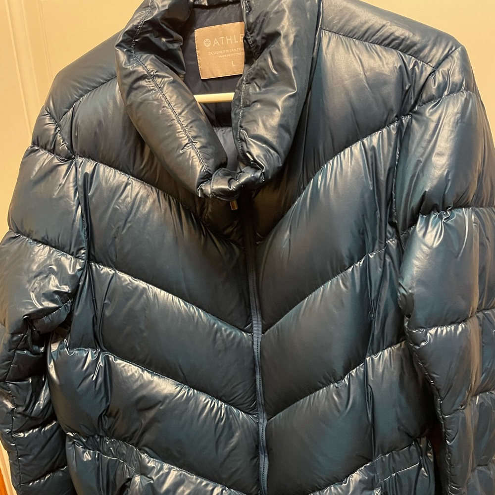 Athleta Down Jacket Dark Vista Teal Size Large